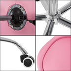 Scaun birou ergonomic, cu sezut din spuma, reglabil pe inaltime, maxim 120 kg, 90x49x48 cm, roz