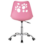 Scaun birou ergonomic, cu sezut din spuma, reglabil pe inaltime, maxim 120 kg, 90x49x48 cm, roz