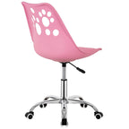 Scaun birou ergonomic, cu sezut din spuma, reglabil pe inaltime, maxim 120 kg, 90x49x48 cm, roz