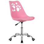 Scaun birou ergonomic, cu sezut din spuma, reglabil pe inaltime, maxim 120 kg, 90x49x48 cm, roz