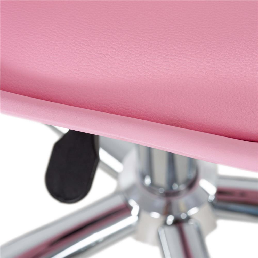 Scaun birou ergonomic, cu sezut din spuma, reglabil pe inaltime, maxim 120 kg, 90x49x48 cm, roz