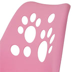 Scaun birou ergonomic, cu sezut din spuma, reglabil pe inaltime, maxim 120 kg, 90x49x48 cm, roz