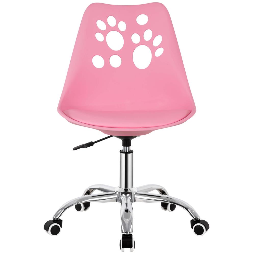 Scaun birou ergonomic, cu sezut din spuma, reglabil pe inaltime, maxim 120 kg, 90x49x48 cm, roz