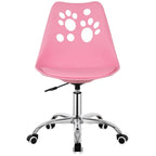 Scaun birou ergonomic, cu sezut din spuma, reglabil pe inaltime, maxim 120 kg, 90x49x48 cm, roz