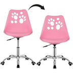 Scaun birou ergonomic, cu sezut din spuma, reglabil pe inaltime, maxim 120 kg, 90x49x48 cm, roz