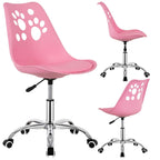 Scaun birou ergonomic, cu sezut din spuma, reglabil pe inaltime, maxim 120 kg, 90x49x48 cm, roz