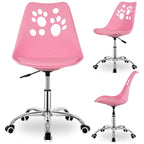 Scaun birou ergonomic, cu sezut din spuma, reglabil pe inaltime, maxim 120 kg, 90x49x48 cm, roz