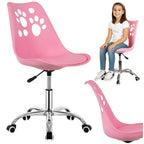 Scaun birou ergonomic, cu sezut din spuma, reglabil pe inaltime, maxim 120 kg, 90x49x48 cm, roz