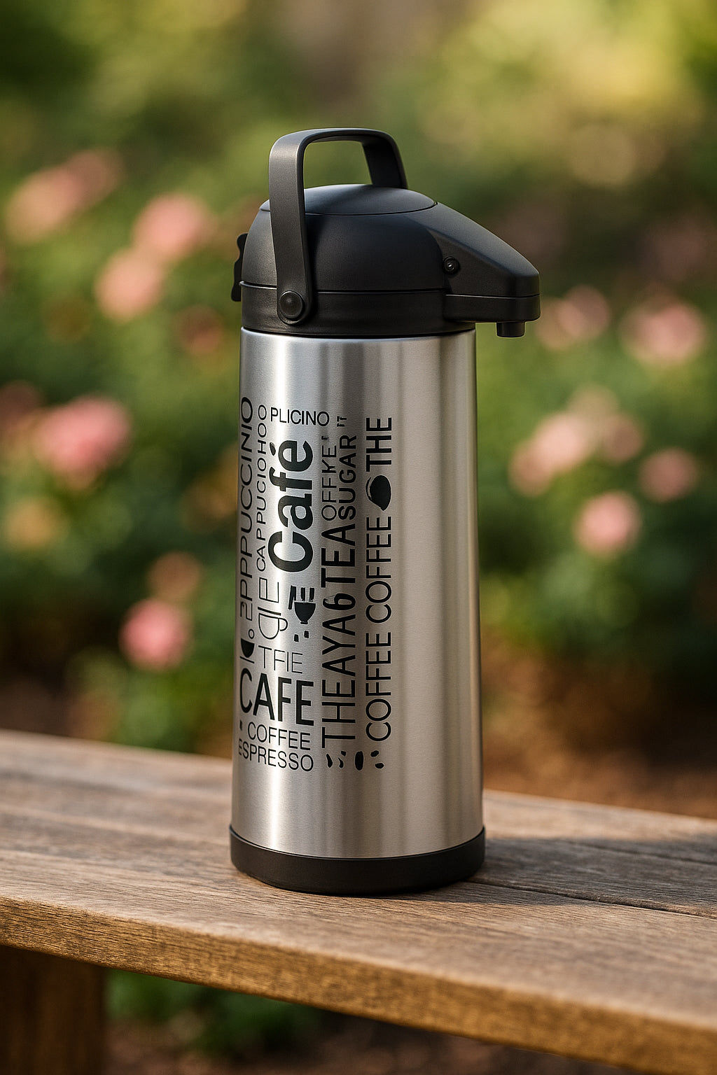 Termos bauturi 5Five Neta, inox, 1.8 litri, 17x13x36 cm, argintiu