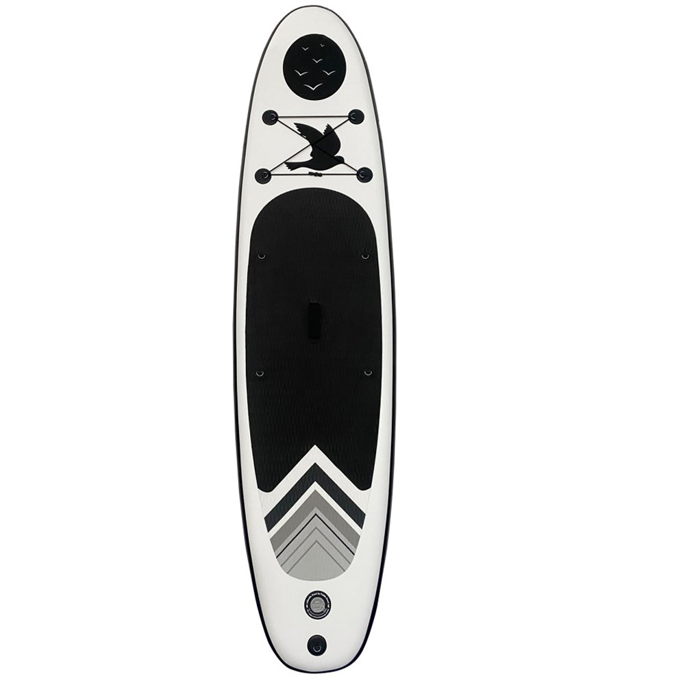 Placa Stand up paddle SUP gonflabila cu vasla, pompa si accesorii, 320x80x19 cm, 150 kg, gri