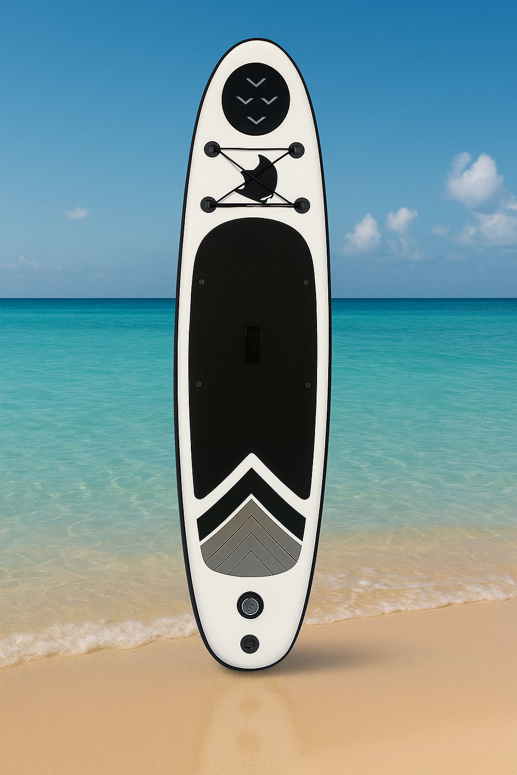 Placa Stand up paddle SUP gonflabila cu vasla, pompa si accesorii, 320x80x19 cm, 150 kg, gri