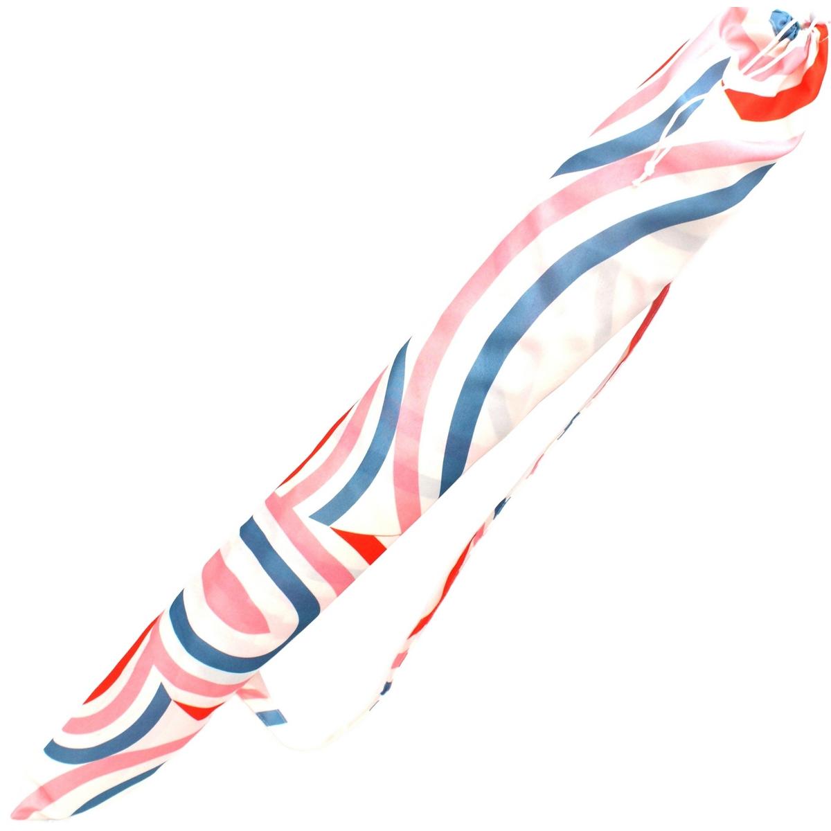 Umbrela de plaja 160 cm cu structura metalica, inclinare reglabila, husa transport, multicolor