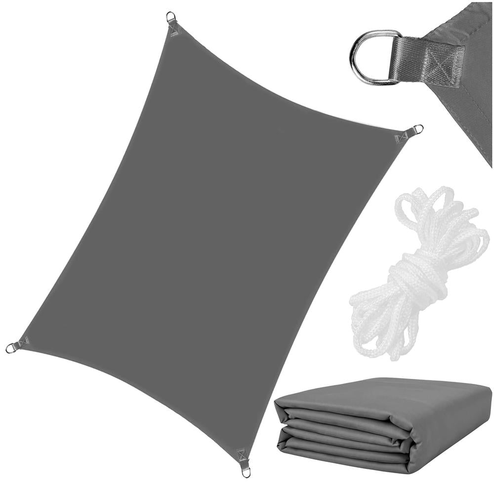 Prelata umbrire 4x3 m pentru terasa sau balcon, impermeabila, protectie UV, gri