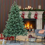 Brad artificial , Scandinavia, verde cu varfuri argintii, integral 3D, 210 cm