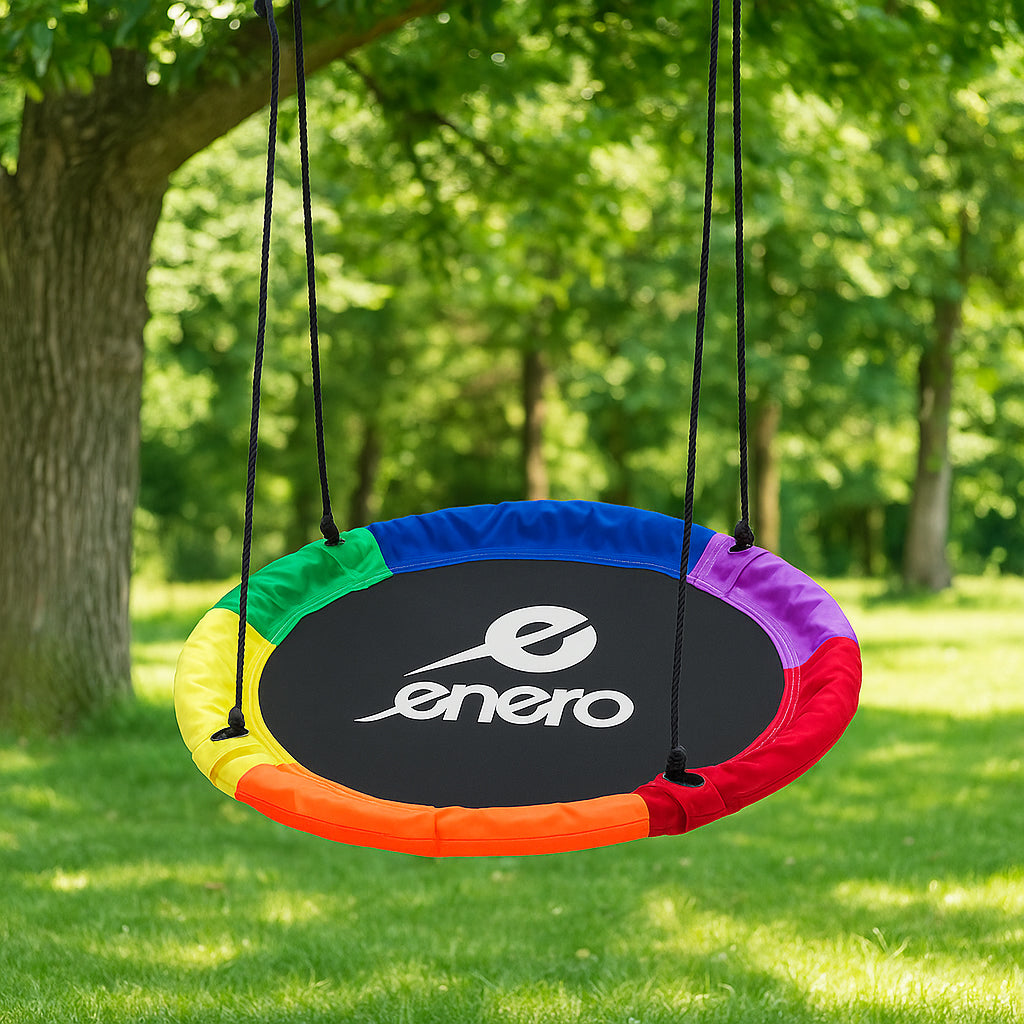 Leagan tip cuib, diametru XXL 110 cm, inaltime reglabila, maxim 150 kg, multicolor