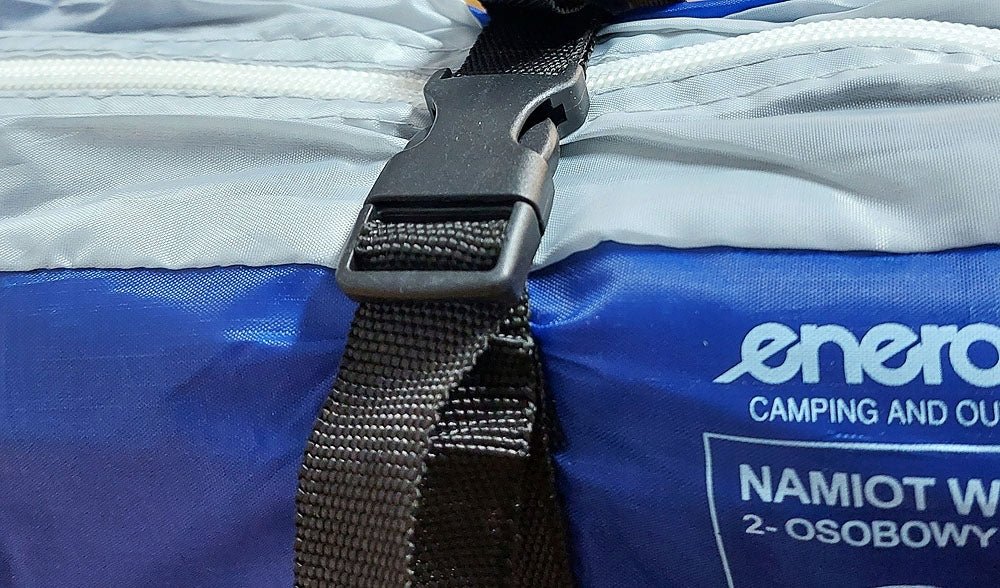 Cort usor de camping 2 persoane, cu plasa tantari, 200x120x100 cm, albastru